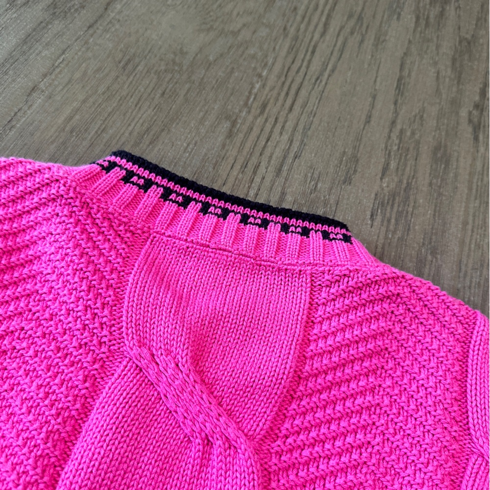 Head Women’s Cable Knit Crew Neck Sweater Size Large Pink - Picture 7 of 8